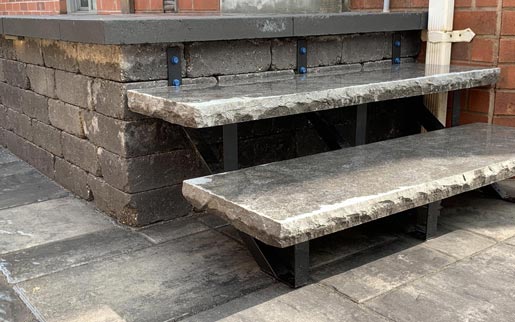 Natural stone steps
